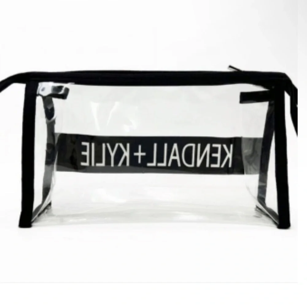 Kendall + Kylie Makeup Cosmetics Bag / Clear & Black / BRAND NEW